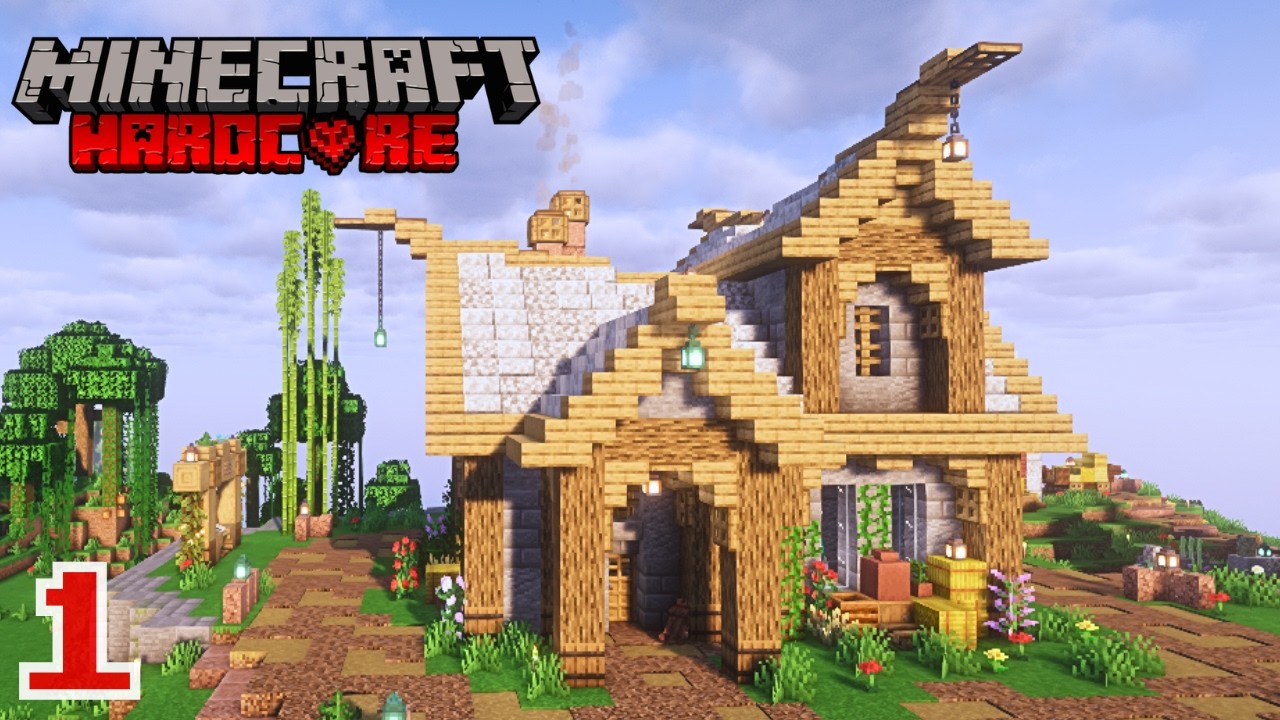 บ้านหลังแรกกับฮาร์ดคอร์ครั้งแรก | Minecraft Hardcore #1