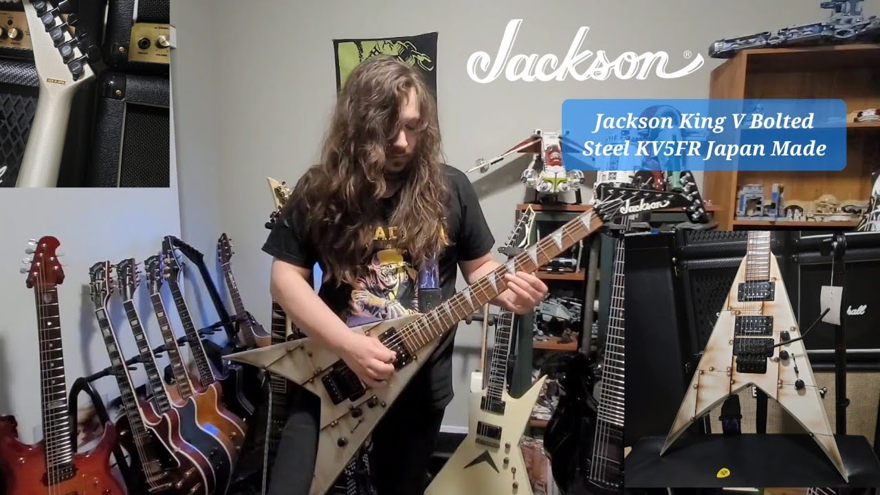 Jackson King V KV5FR с болтовым соединением, сталь, произведено в Японии