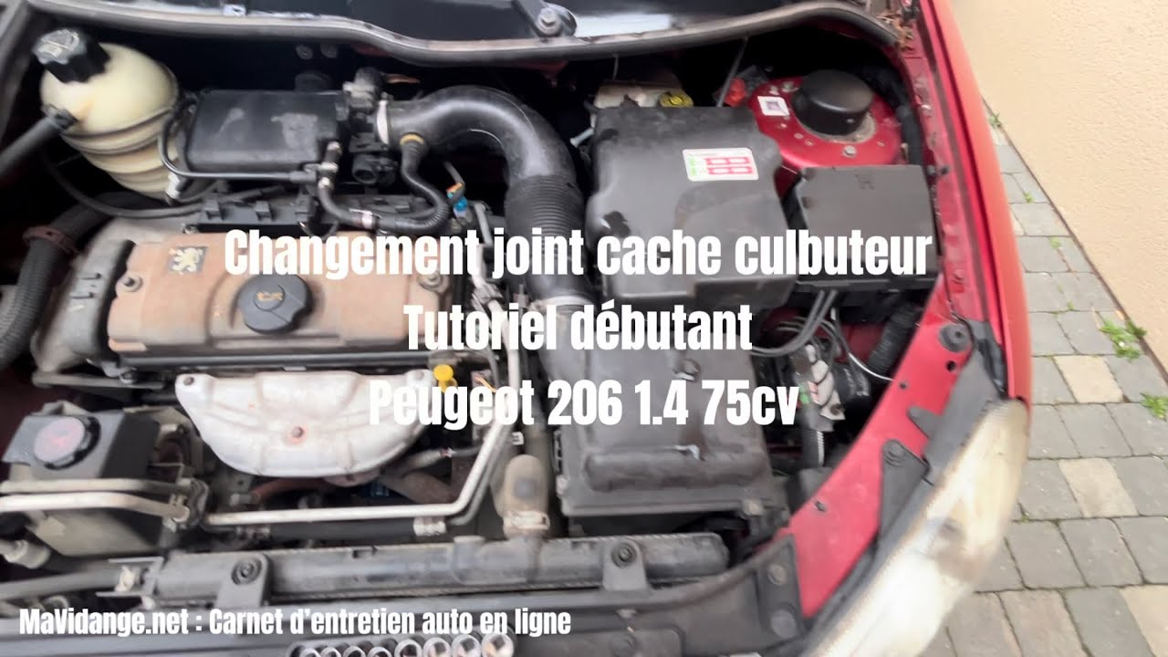 Changement joint de cache culbuteur Peugeot 206 1.4 75cv (tutoriel débutant)