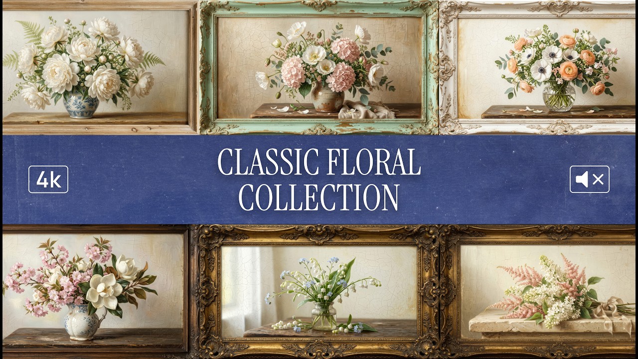 Classic Floral Still Life – Spring Morning | 4K Frame TV Art | No Music