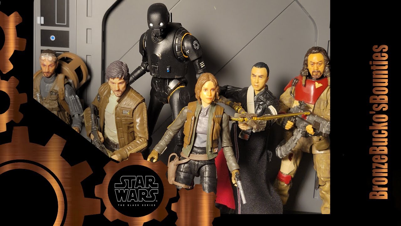Star Wars Black Series Rogue One Crew Jyn, Cassian Andor, K2SO, Chirrut Îmwe, Baze Malbus Bodhi Rook