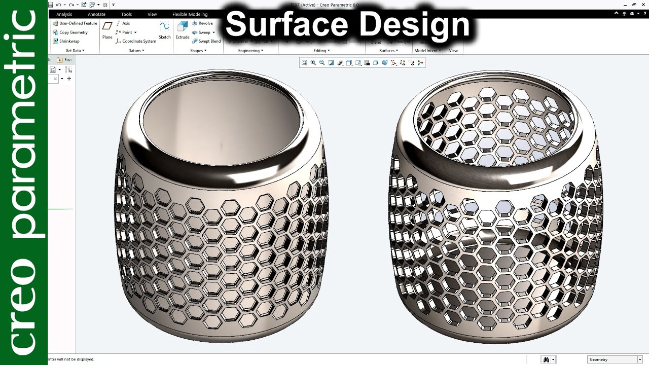 Ваза «Соты» в Creo Parametric | Дизайн поверхности в Creo Parametric