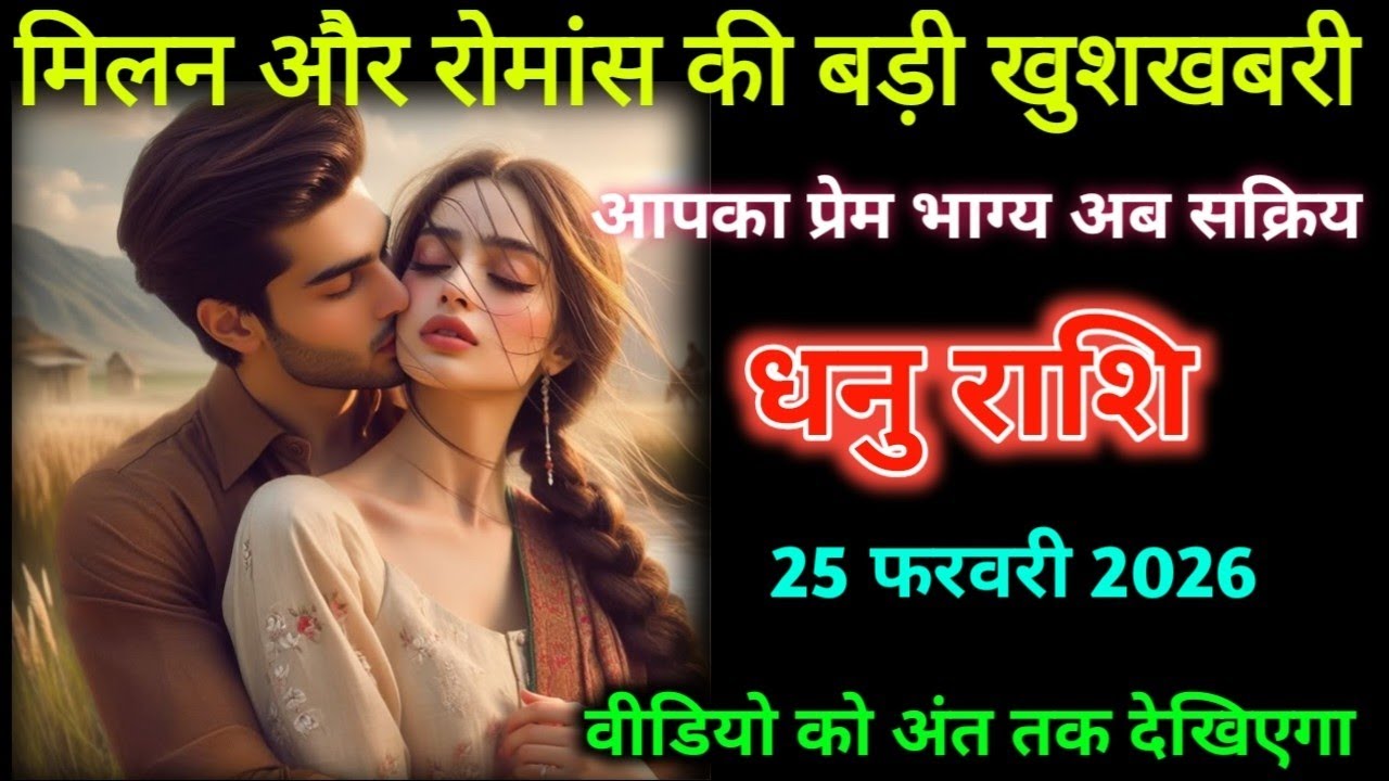 धनु राशि। 23 फरवरी 2026| मिलन और रोमांस की बड़ी खुशखबरी| Dhanu Rashifal |