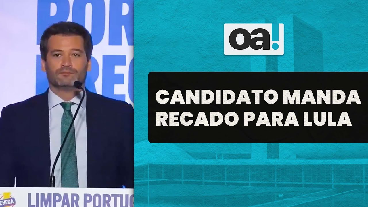 André Ventura diz que, se for eleito, Lula não vai entrar em Portugal