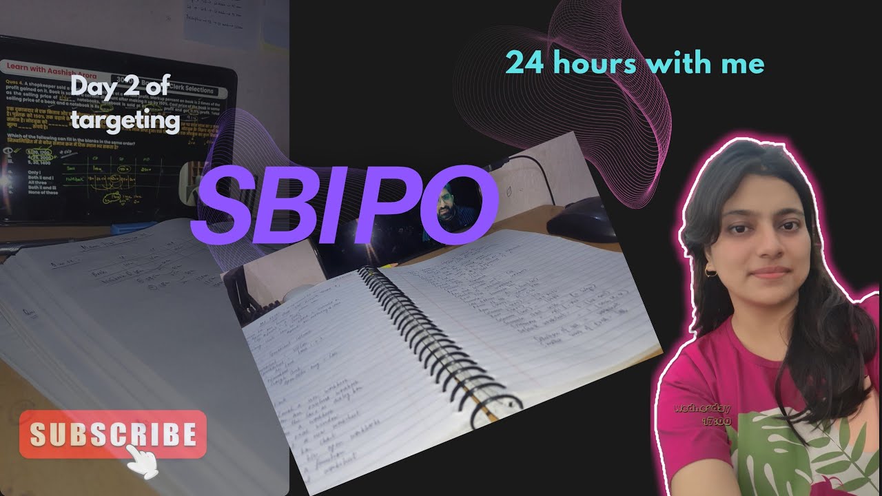 Day 2 of targeting SBI PO 📚✅️ | 24 hours 🔥 #youtube #banking #ibps #studyvlog 