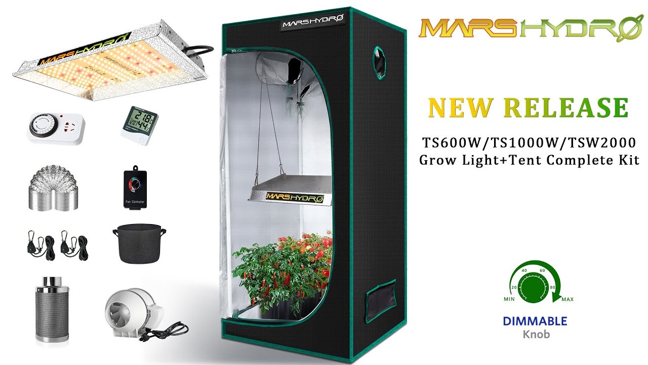 Install Ventilation Kit of Mars Hydro TS600 TS1000 TSW2000 Grow Light Complete Kit