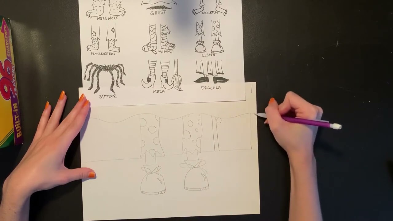 Under the Bed - Halloween Drawing
