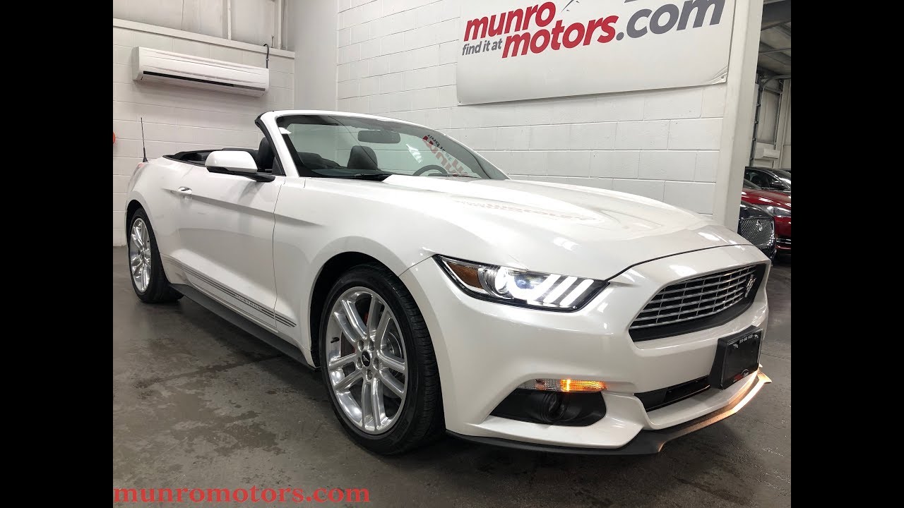 2017 Mustang  SOLD SOLD SOLD Premium Ecoboost Convertible Platinum White Munro Motors