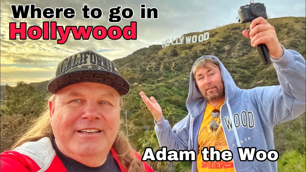 Best Tour of Hollywood famous spots,iconic locations,Hollywood sign  with youtuber Adam the woo