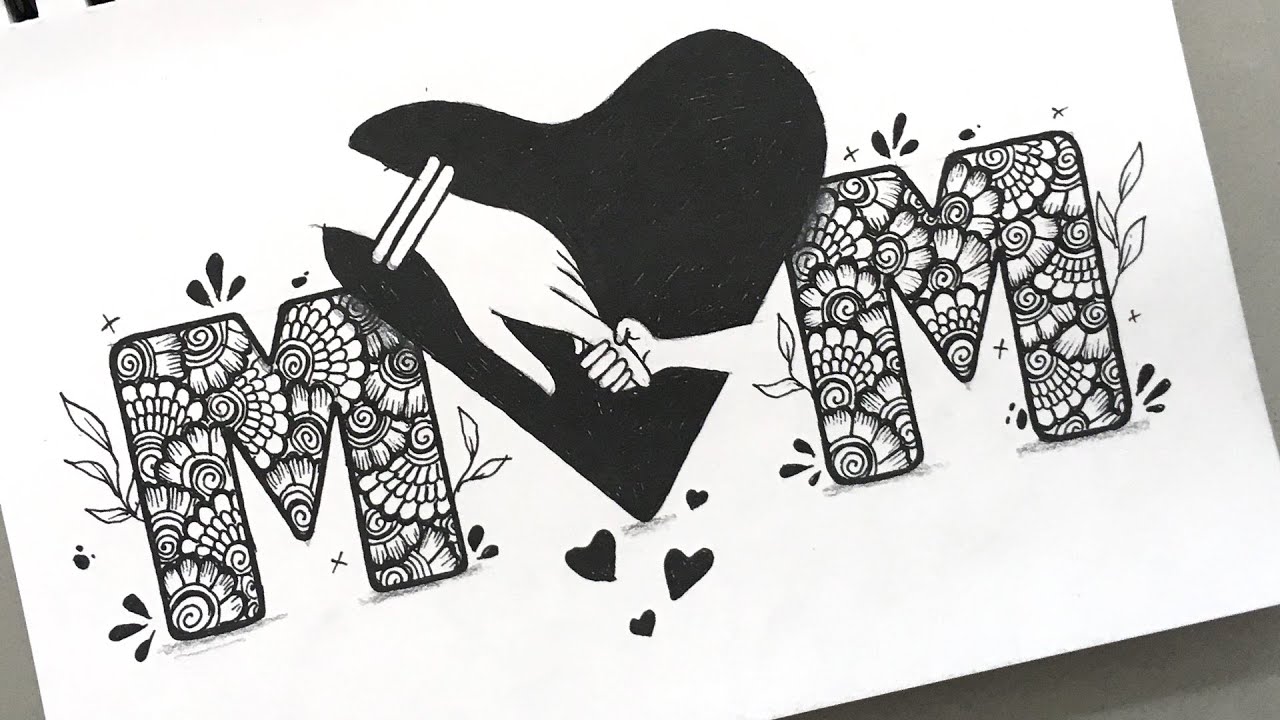 Mother's Day Special Mandala Drawing | MOM Mandala Art
