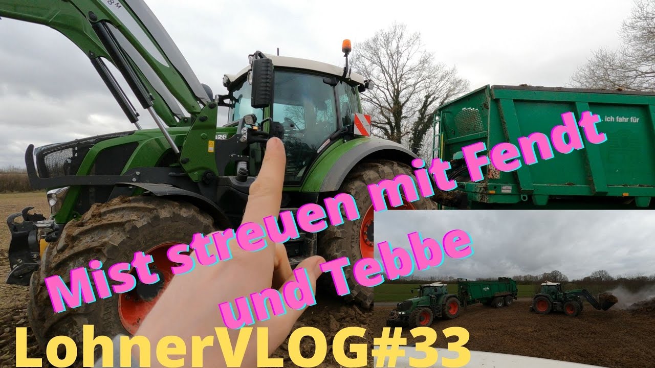 LohnerVLOG#33 #Fendt826 mit Tebbe Dungstreuer am Mist streuen I Doppelwirkenden Zylinder abdichten