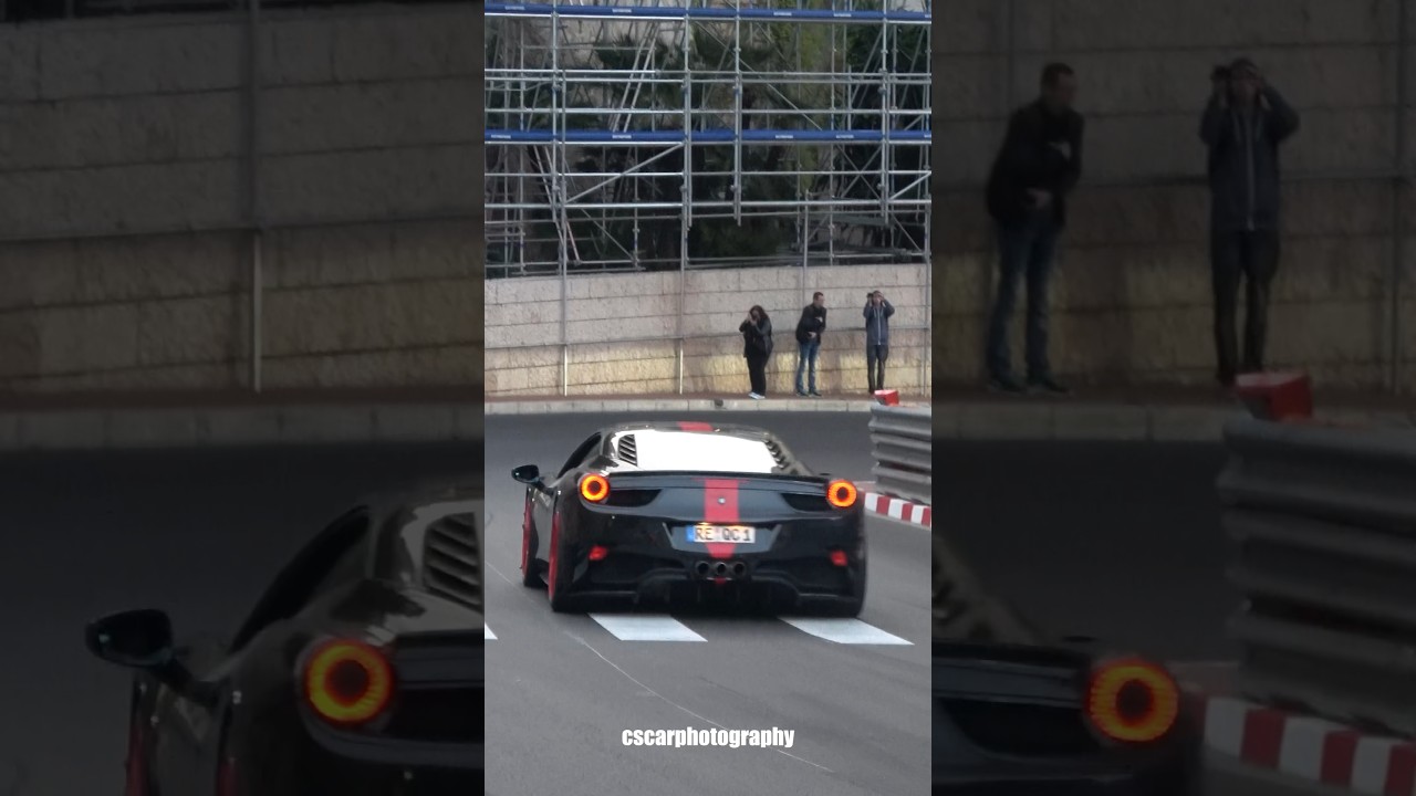 Straight piped Ferrari 458 italia by PRIOR DESIGN in Monaco! (BRUTAL SOUND, POPS AND BANGS)💥💥💥