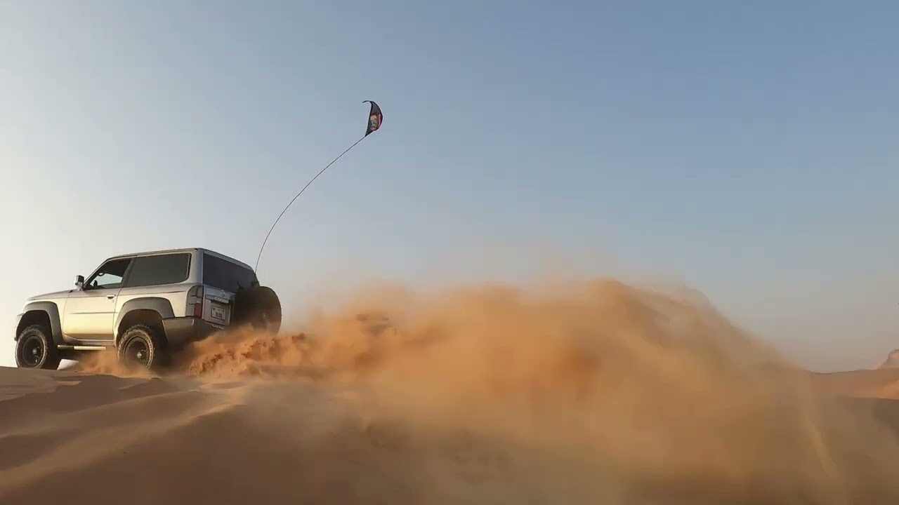 Bumper view, Having fun at Sweihan play ground on Hit & Run Trip UAE Offroaders