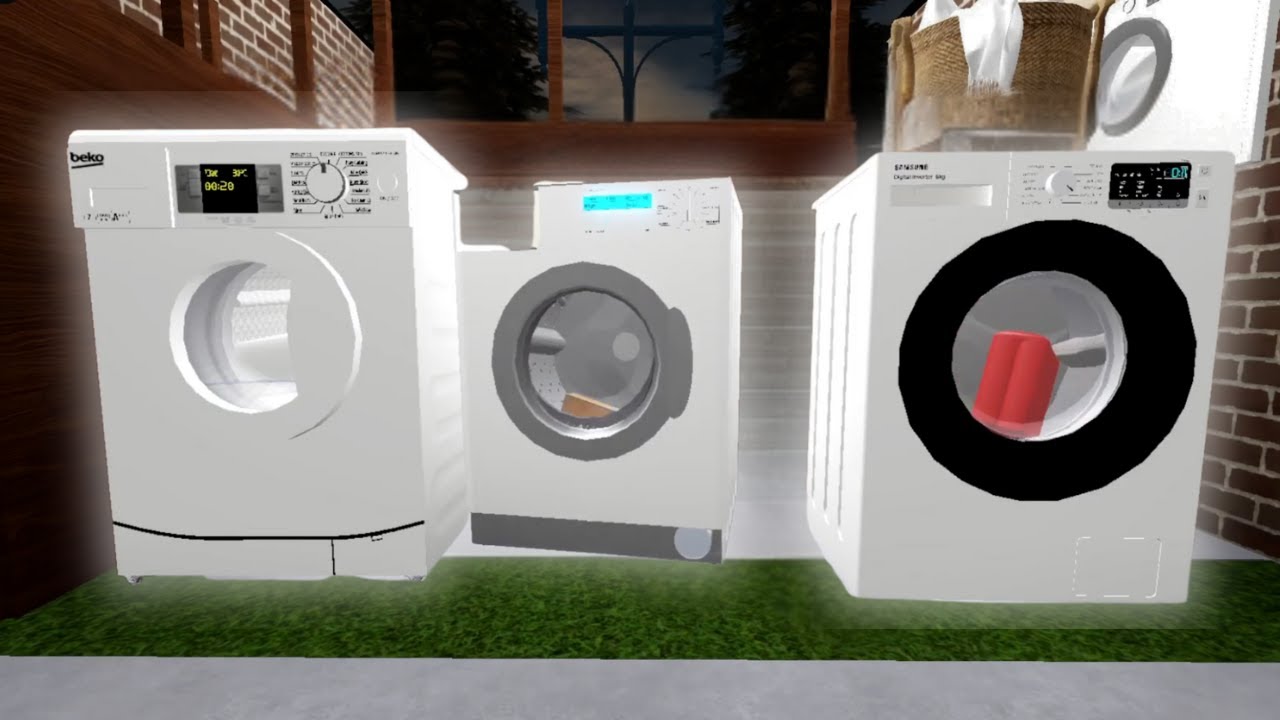 Roblox: We Destroy Washing Machines & WashDay 😱 Unbalanced Jumping Spins