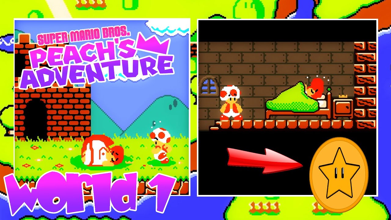 Peach Got Knocked Out!? - Super Mario Bros. Peach's Adventure World 1