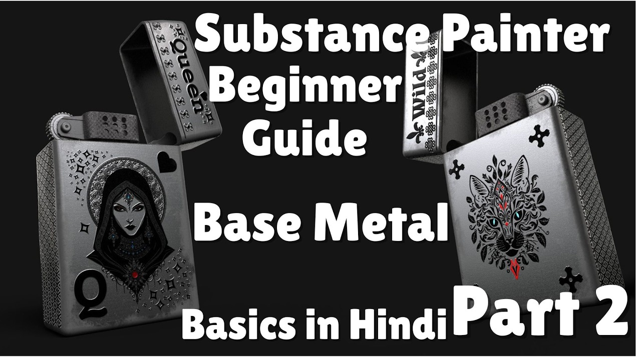 Mastering Metal Materials & Roughness | Substance Painter Beginner Guide | Part 2 #hinditutorial