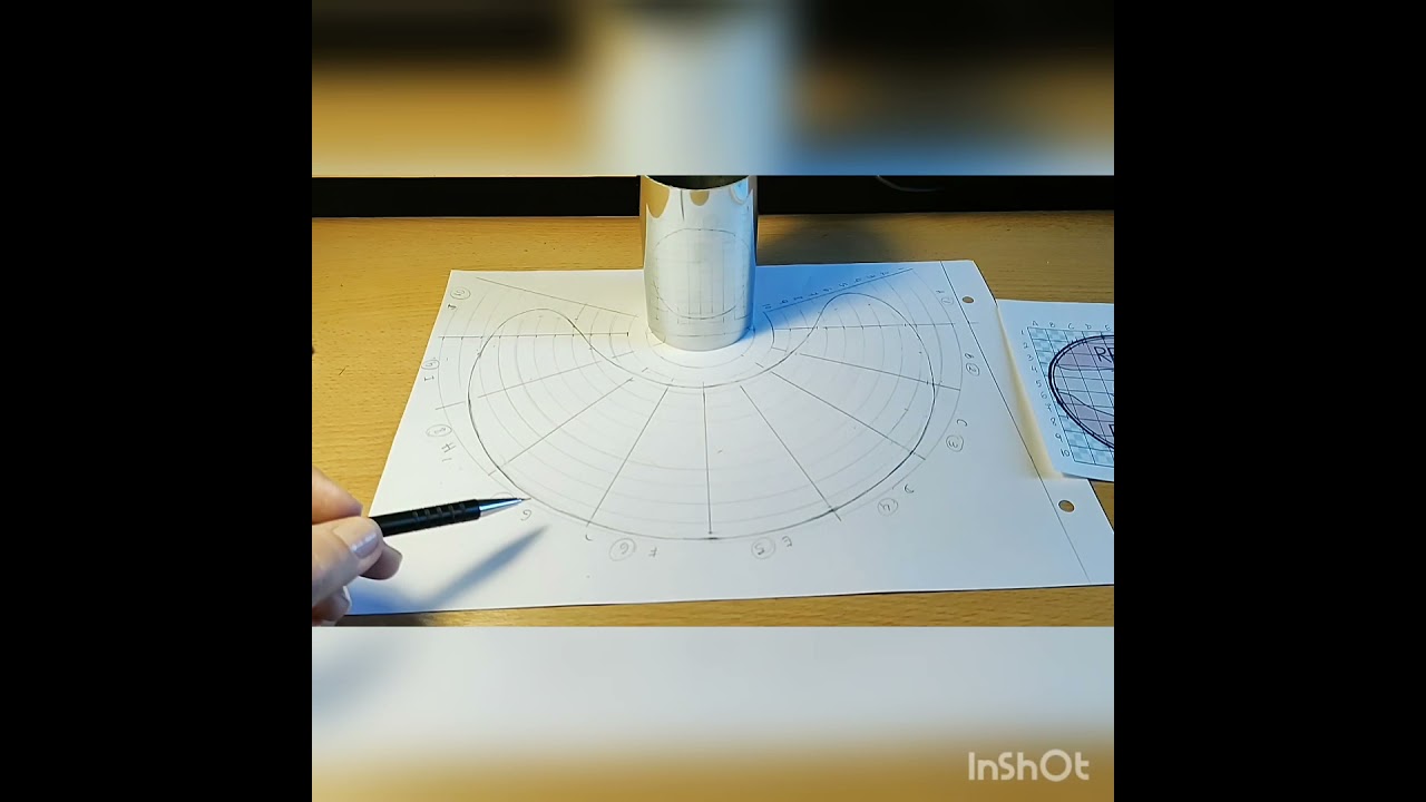 Anamorfosis con cilindro- Dibujo