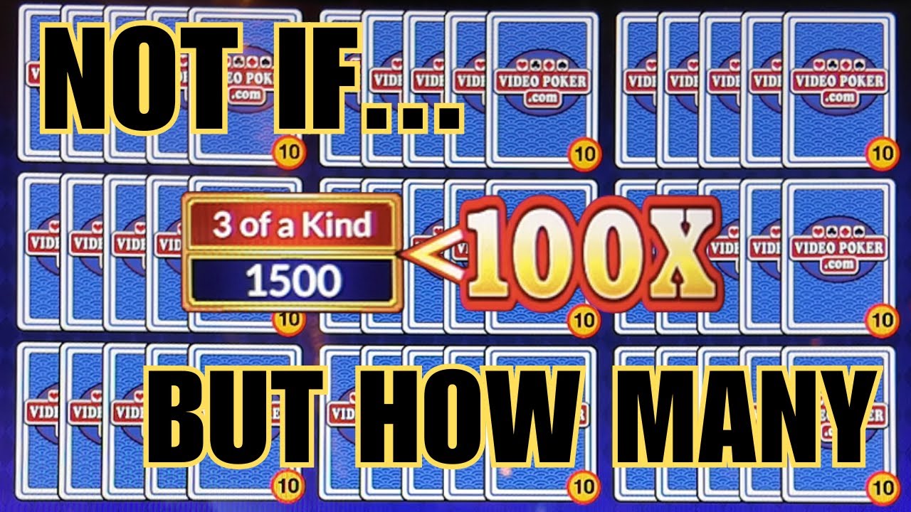 100x Means Trips Pays $1500! Major Multipliers Poker - Bonus Video Poker - 10 handed