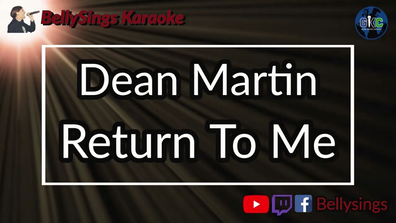 Dean Martin - Return To Me (Karaoke)