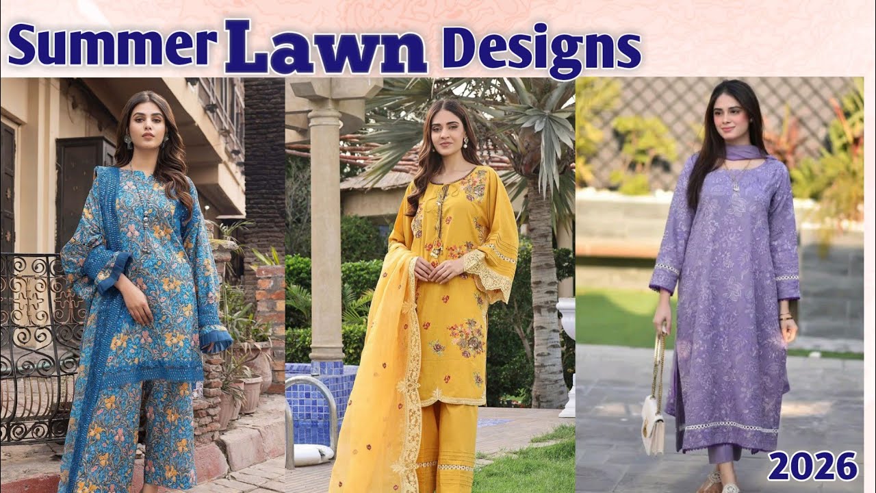 Latest Lawn Summer Dresses 2026 | Daily Wear Collection