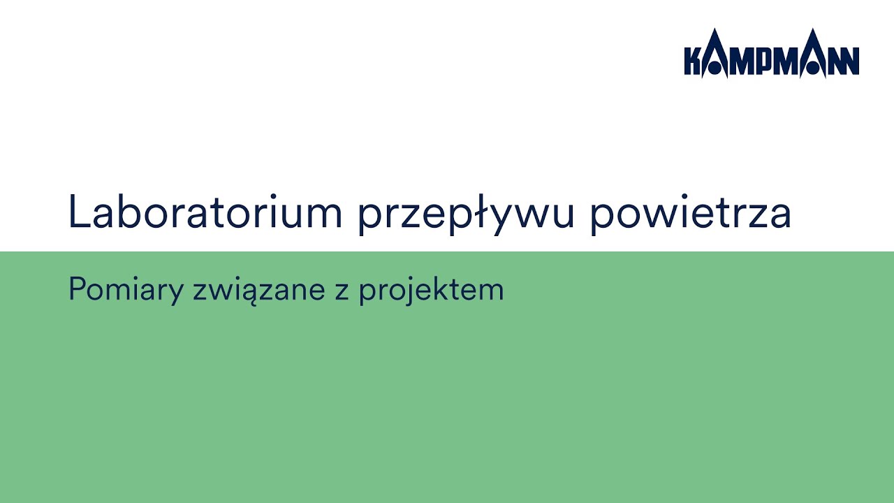 Pomiary związane z projektem w laboratorium przepływu powietrza | Kampmann