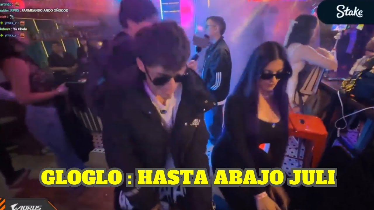 GLOGLO BAILANDO CON SUS AMIGOS