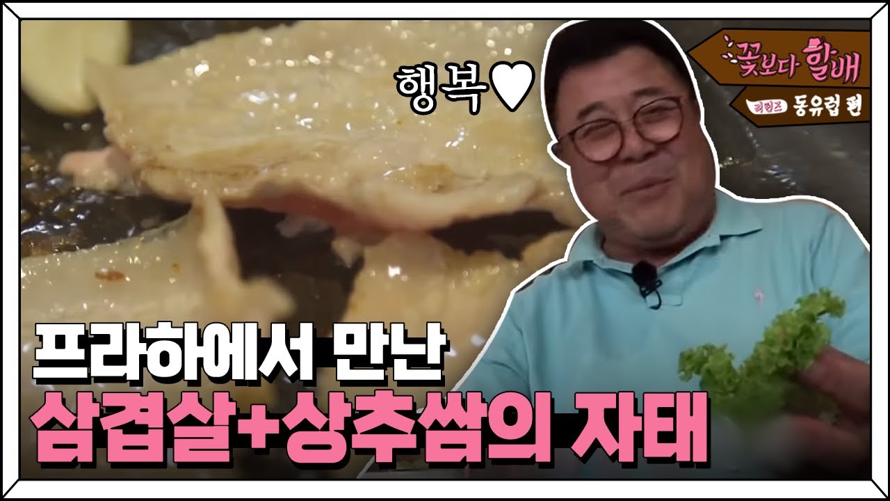 해외에 나오면 괜히 삼겹살 생각나잖아...😋 할배들을 위한 한식당에서의 삽겹살+상추쌈 식사! | #꽃보다할배_동유럽편 EP9-6