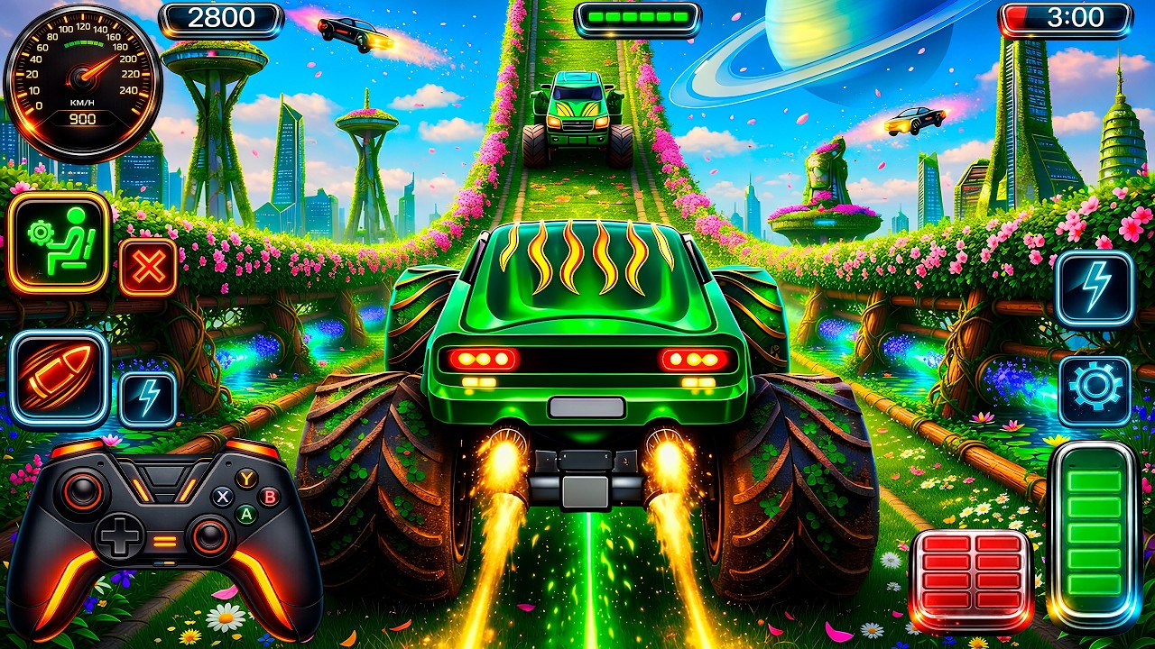 🎮 Monster Truck Mega Ramp Extreme Stunts 💥 Insane Crash & Crazy Jump Gameplay (Part 2)