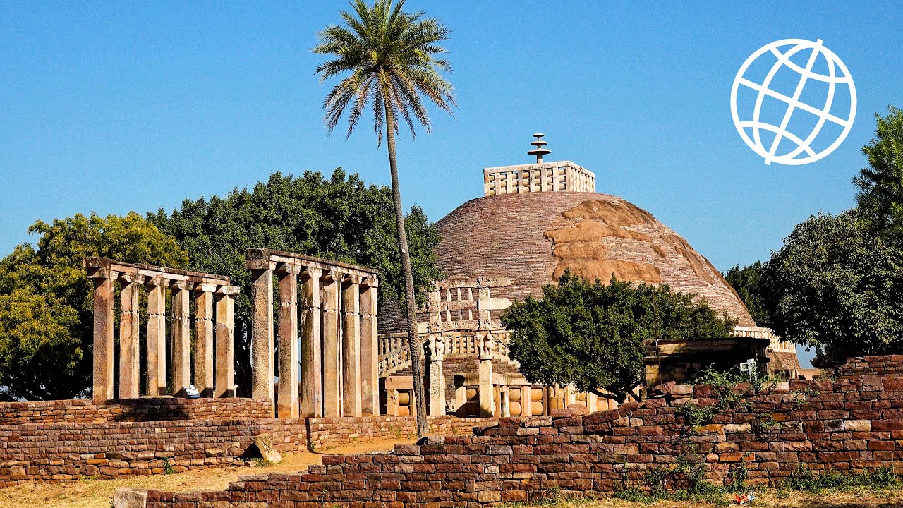 Great Stupa at Sanchi, India  [Amazing Places 4K]