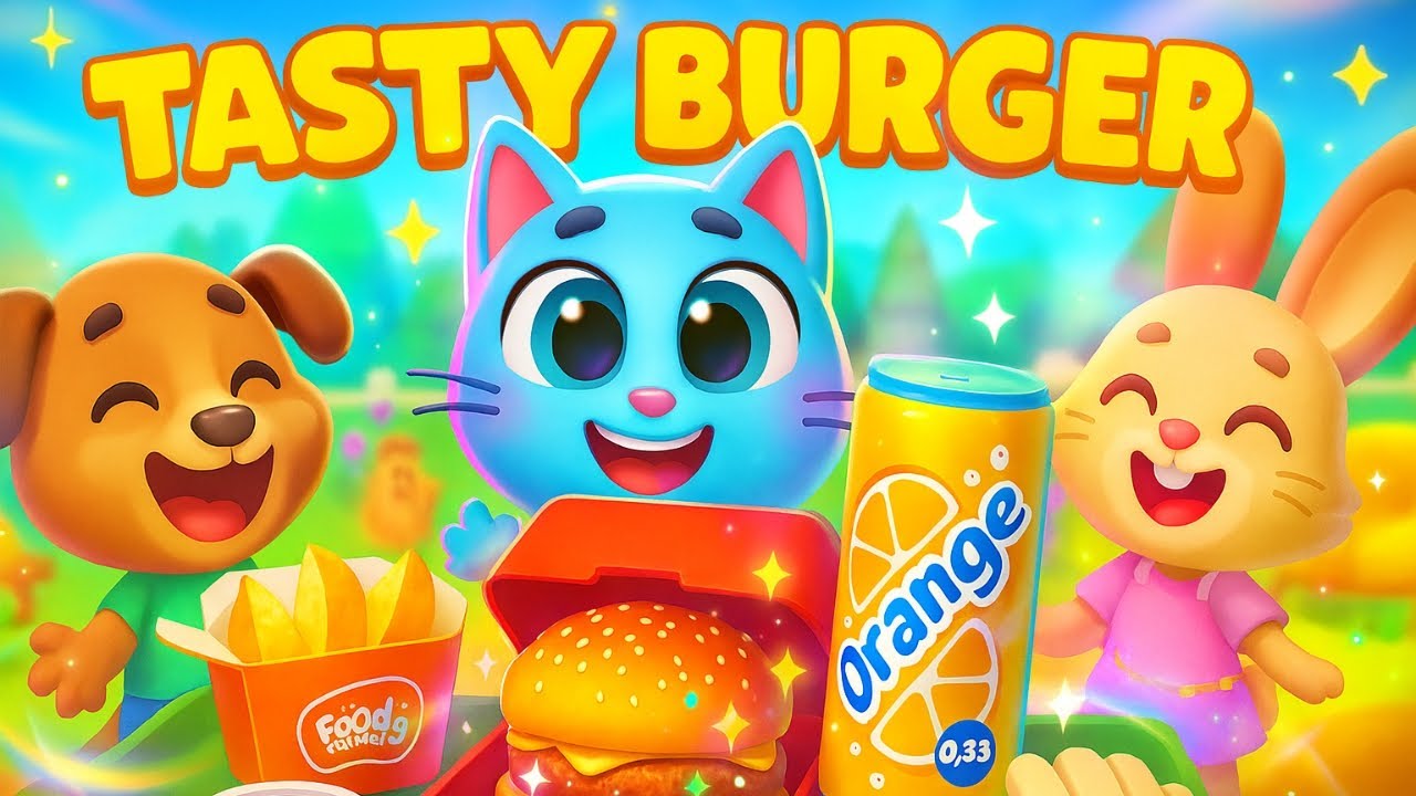 Making a Burger for Kitty Cat 🐱 | Tato Mamo: Food Festival 3!