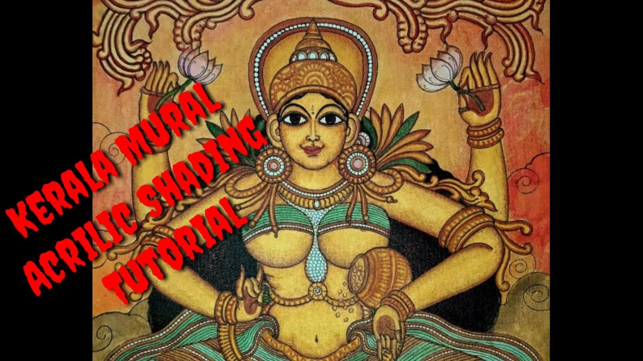Learn Kerala Mural Painting- How To Draw Mural shading tutorial