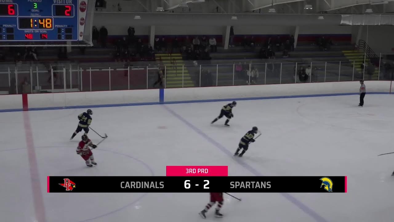St. Mary's Spartans vs Pope Francis Cardinals | MIAA Boys Varsity Hockey
