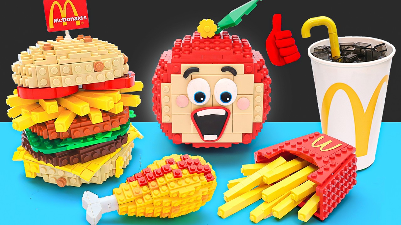 LEGO McDonal's - The BEST Super Crispy Fried Chicken Challenge With Cocomelon | Coco Lego