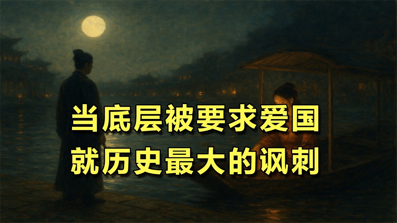 当底层被要求爱国，就历史最大的讽刺！商女不知亡国恨？底层为何总被要求爱国？这句“商女不知亡国恨”，暴露了中国文化的残酷底色！