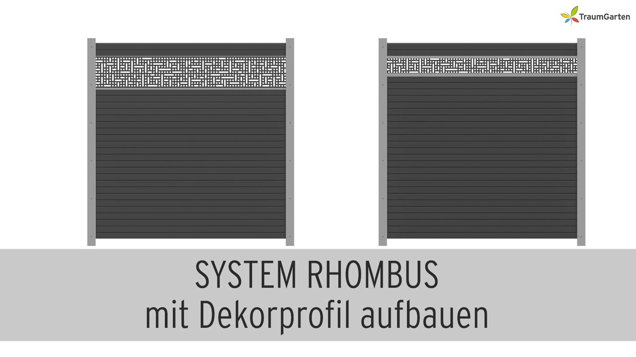 SYSTEM RHOMBUS mit Dekorprofilen aufbauen | TraumGarten