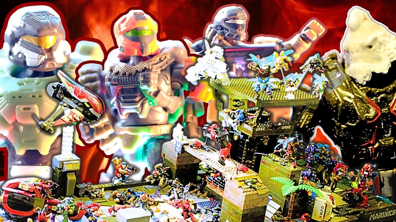 Моя ЛУЧШАЯ диорама на данный момент! Изгнанники против ККОН - Halo Mega Construx