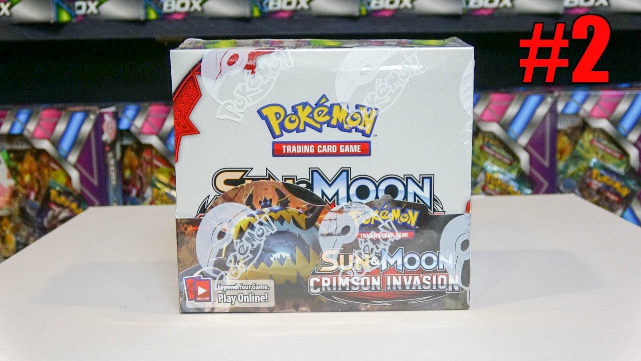 Sun & Moon Crimson Invasion - Pokemon Booster Box Opening #2
