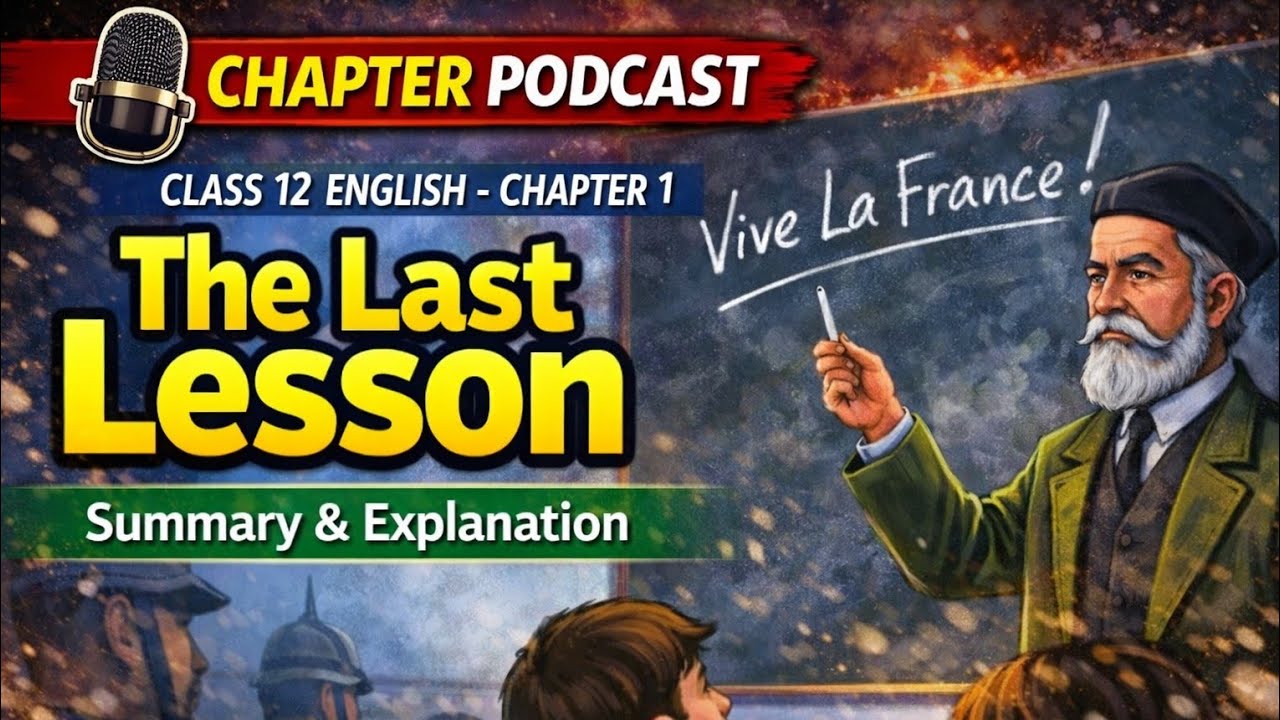The Last Lesson Explained in Hindi 🔥 | Class 12 English Chapter 1 | Full Summary & Explanation 