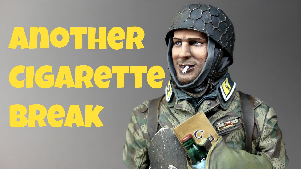 How to paint 1:10 Scale German Fallschirmjäger bust smoking 