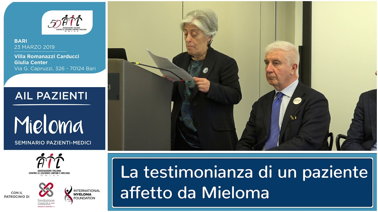 La testimonianza di un paziente affetto da Mieloma