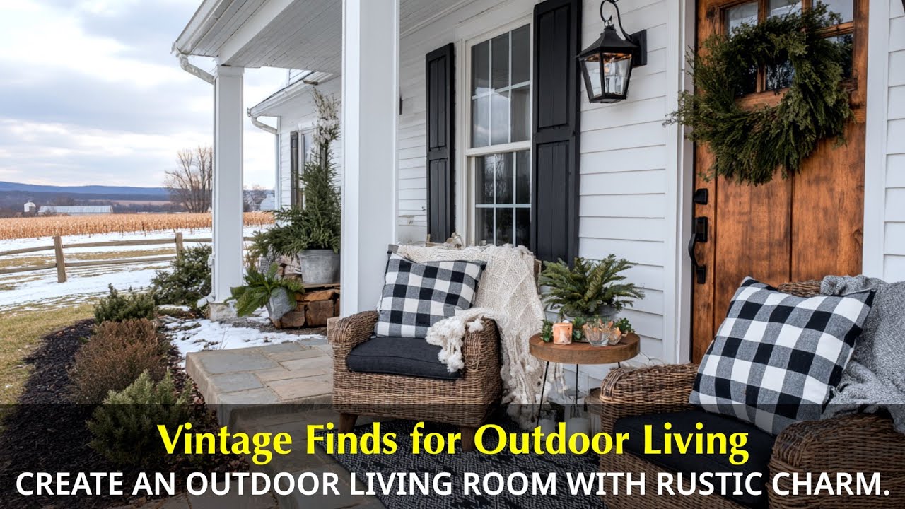 Rustic Outdoor Living Room Ideas: Farmhouse Porch & Patio Design Inspirations.
