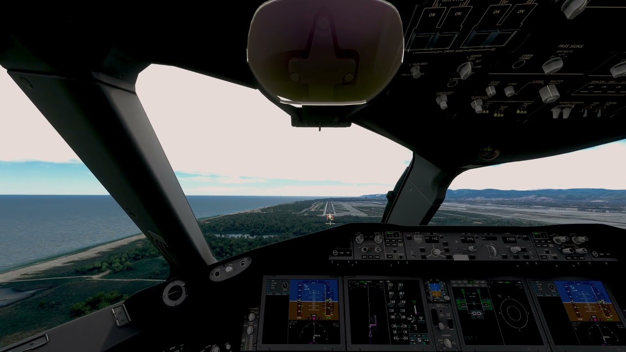 Landing in Barcelona LEBL Heavy division 787-10