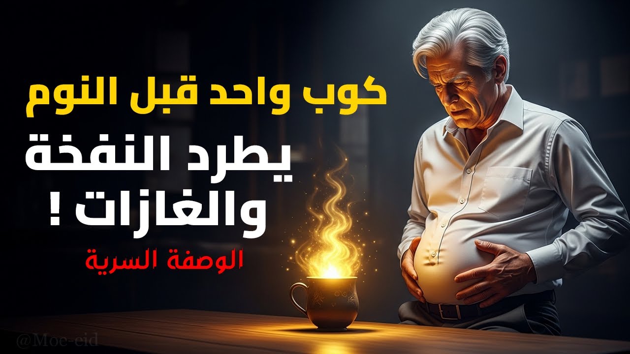 علاج النفخة والغازات بكوب واحد قبل النوم ! وصفات طبيعية مجربة وسحرية