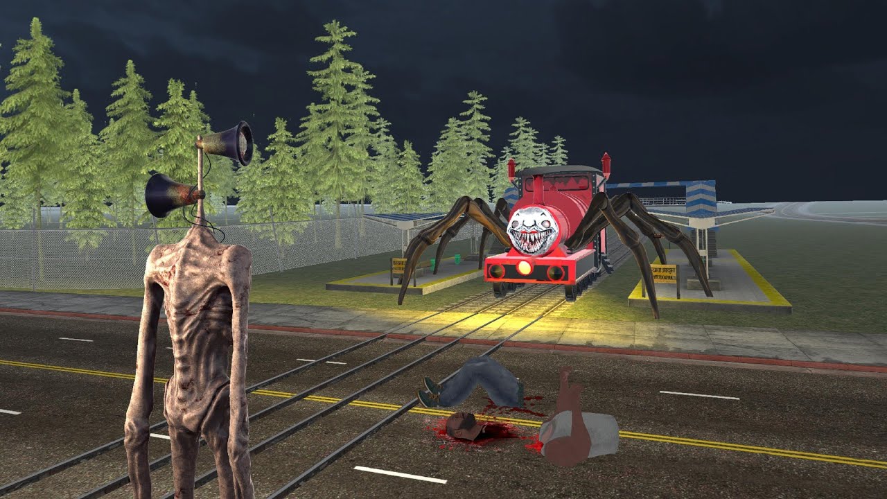 Franklin Become Siren Head To Fight Choo Choo Charles horror Train - INDIAN BIKES DRIVING 3D