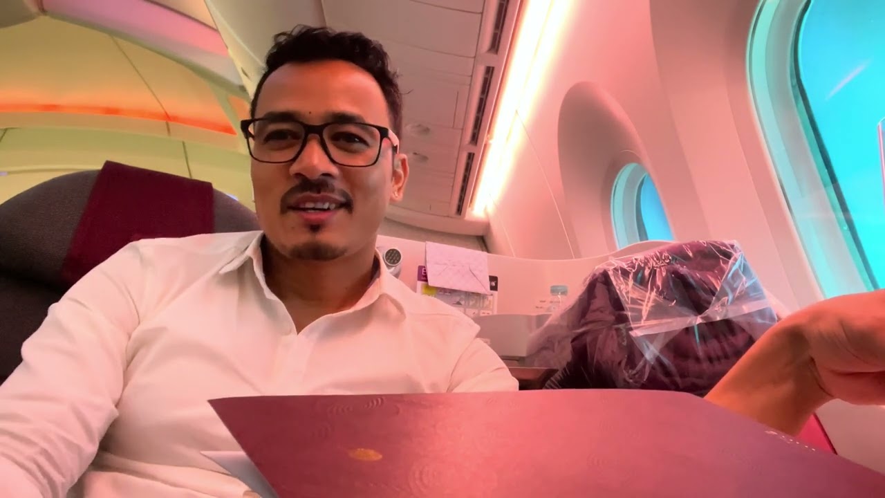Qatar Airways business class experience from Doha to Kathmandu,Nepal