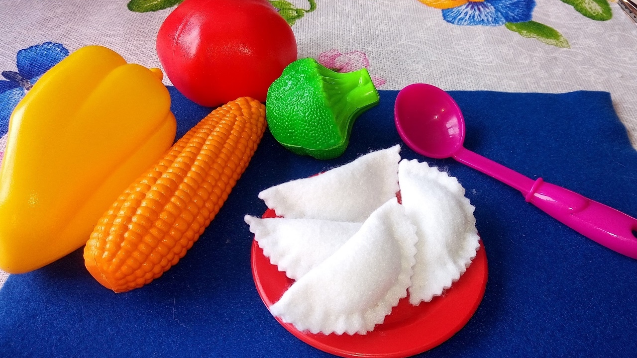 DIY игрушки из фетра Пельмешки Вареники