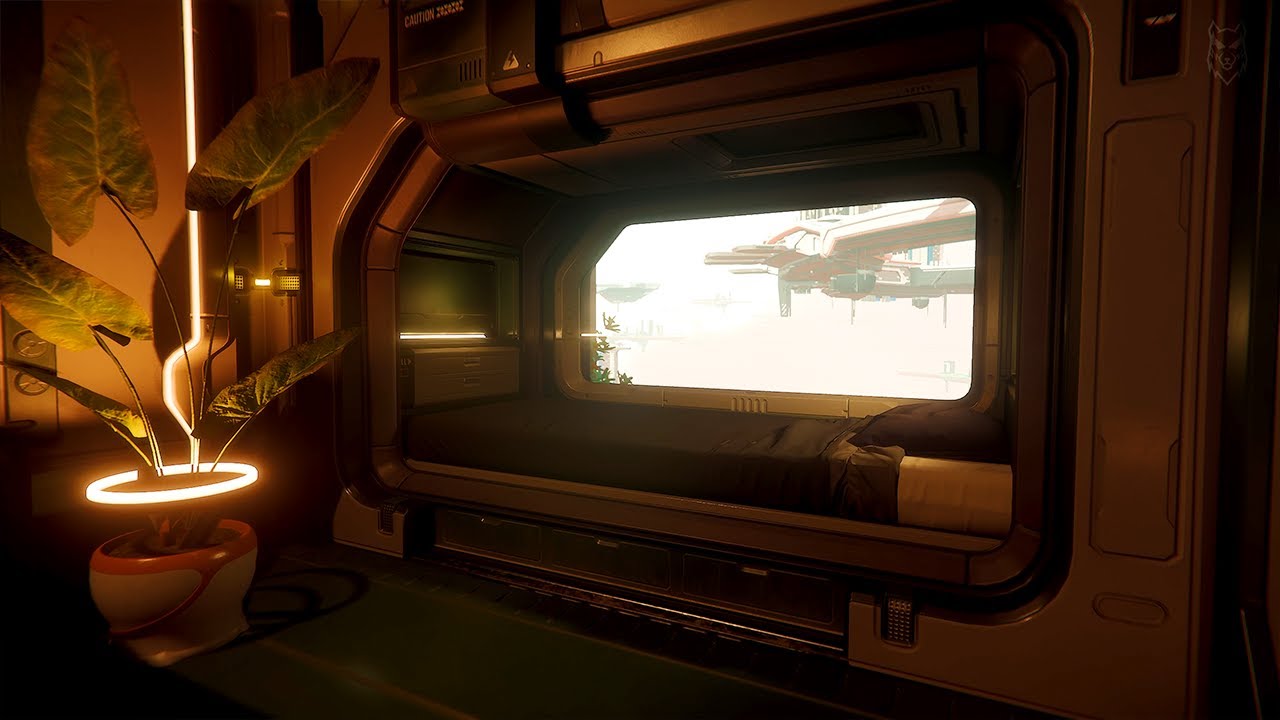 Star Citizen Ambience | Orison – Green Circle Habitation | Golden Hour Room View