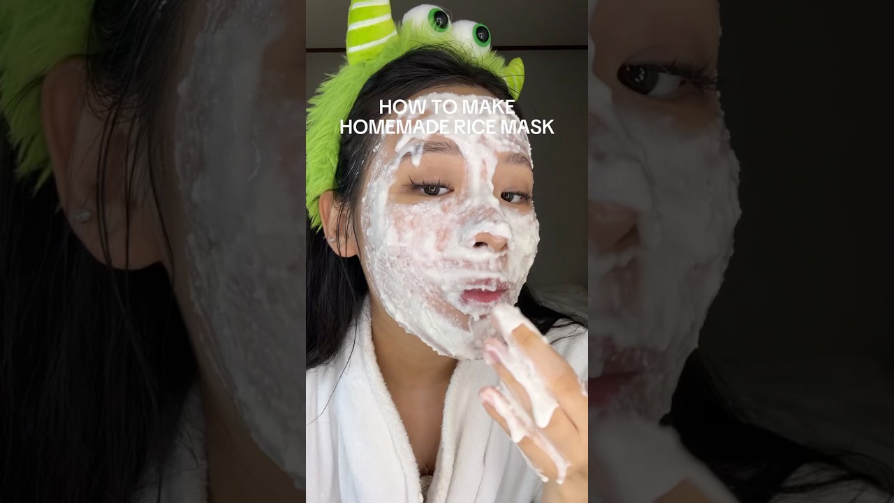 Homemade Rice Mask Tutorial with BASMATI RICE🍚 #skincare