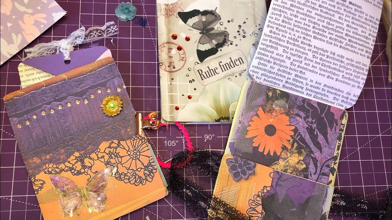 Upcycling Hidden Pocket aus Briefumschlag Junk Journal #diy #upcycling #hidden #pocket #junkjournal