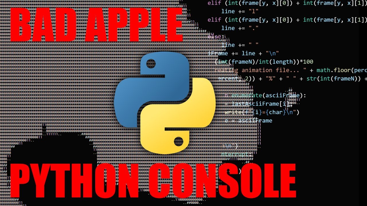 CMD REAL TIME BAD APPLE - Python